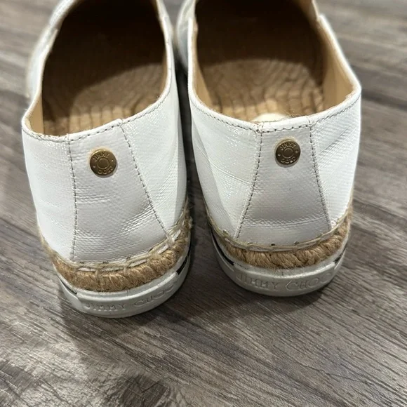 Jimmy Choo Dawn Espadrille Optic White Sneakers Shoes 41